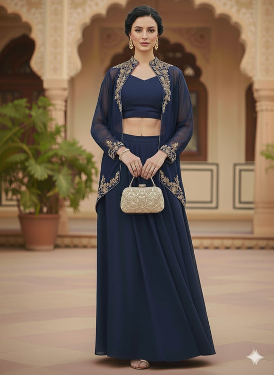 Lilac Linen-Cotton Cutwork Co-ord Set π