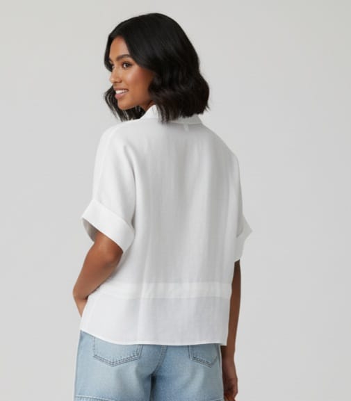 The White Edit Zip-Front Shirt