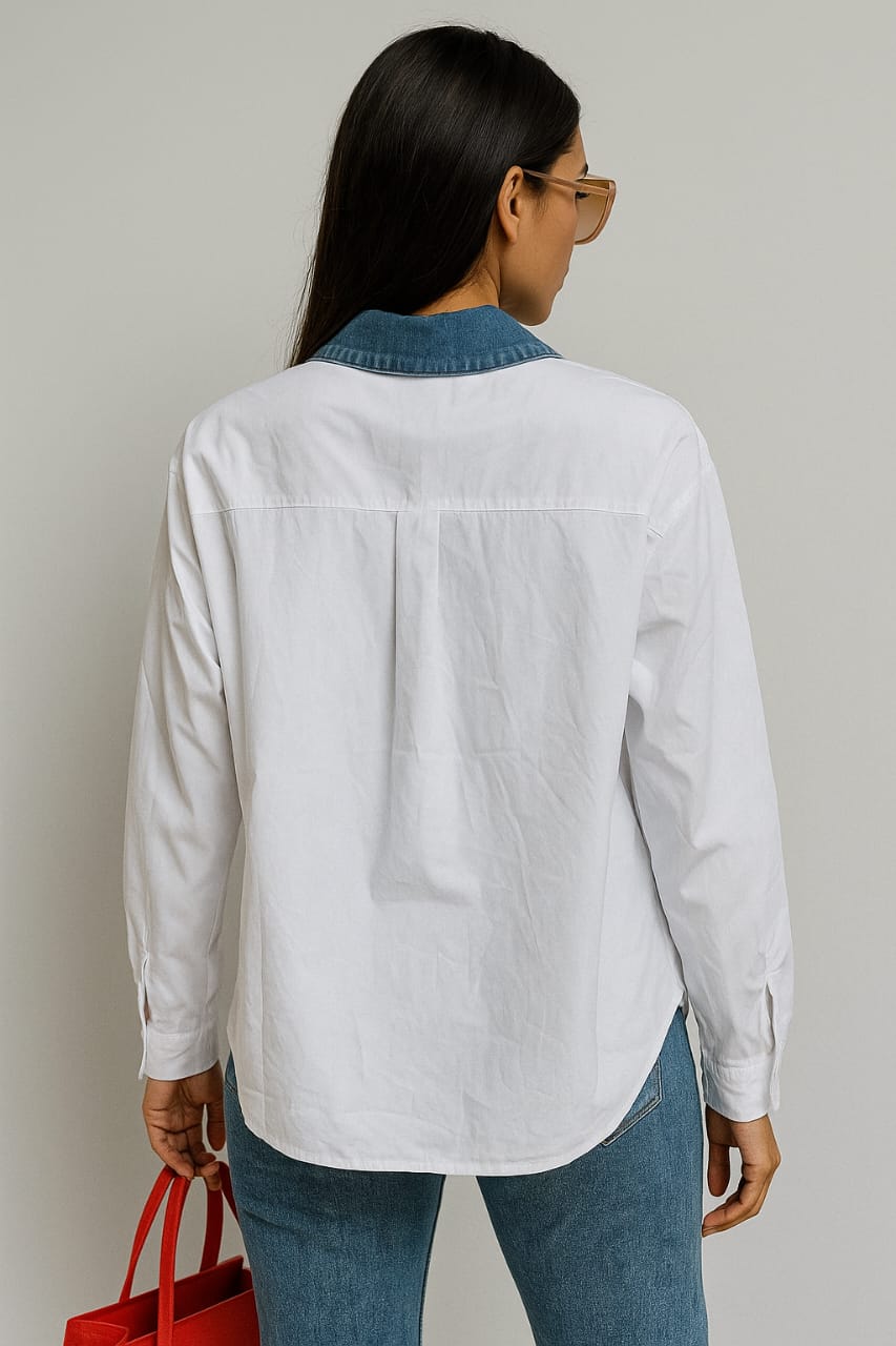 Denim Play Patch Shirt