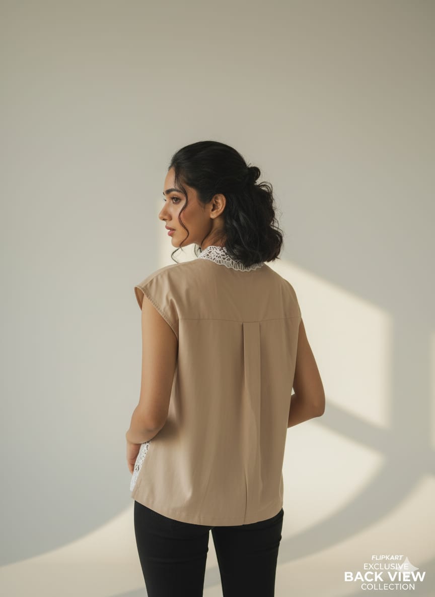 Lace Bloom Overlay Shirt