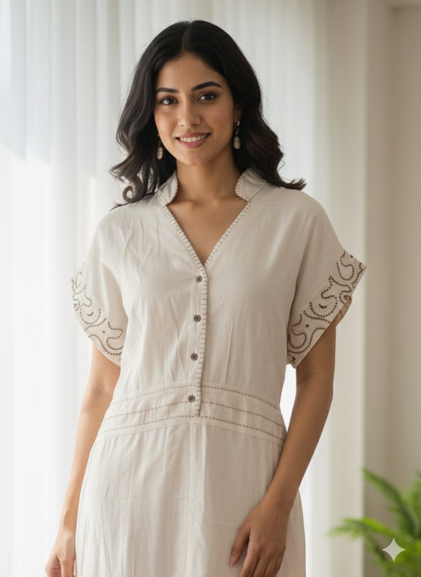 Opaline Tracery Midi Dress