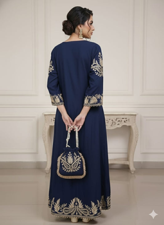 Serene Noir Anarkali