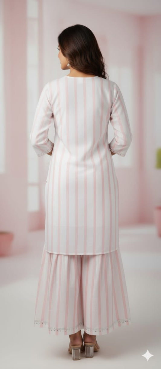 Ethnic kurta and sharara set