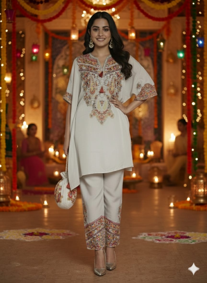 Ruby Red & Gold Embroidered Anarkali Kurta Set with Dupatta ❤️