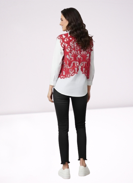 Scarlet Floral Crochet Overlay Vest ❤️