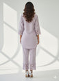 Linen and cotton cut work coord set..