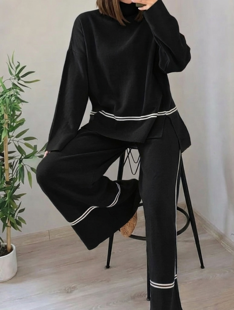 COLOR BLOCK LINNIG COORD