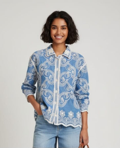 The Blue Atelier Embroidered Shirt