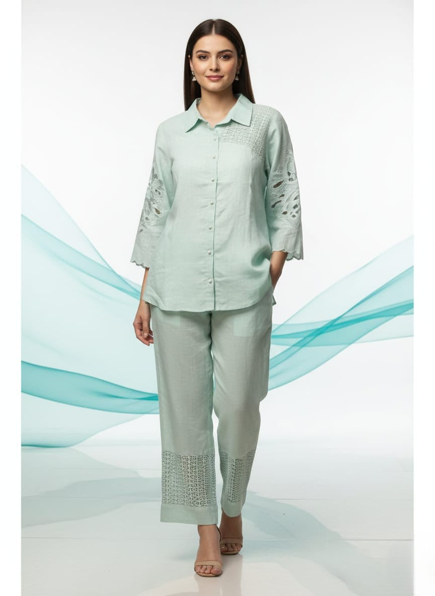 Whisper Mint Heritage Co-ord Set