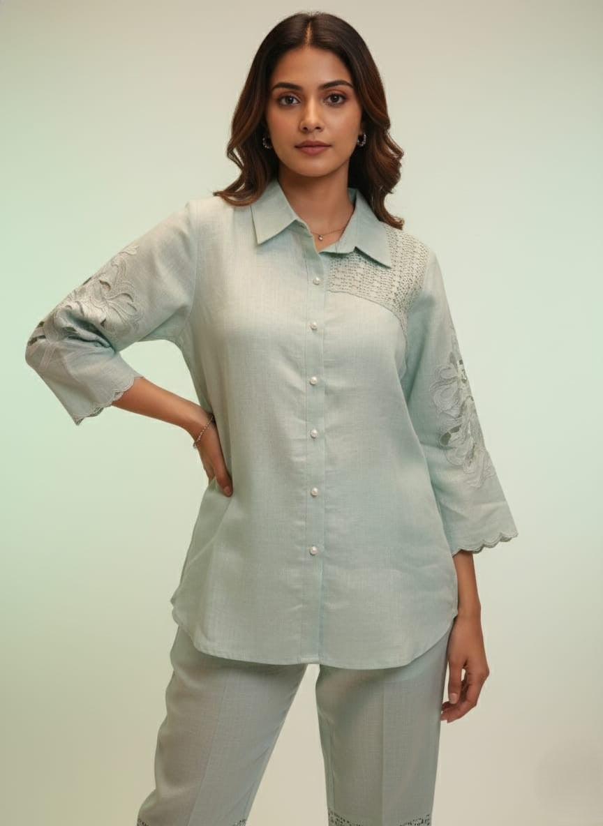 Whisper Mint Heritage Co-ord Set