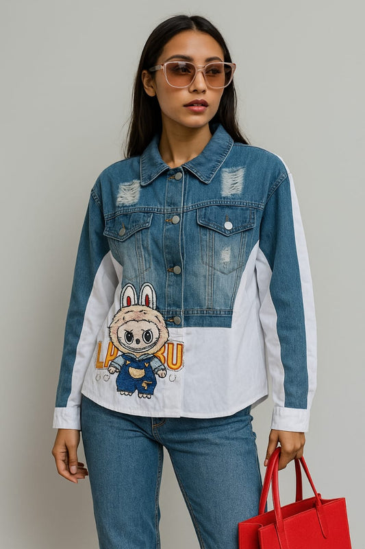 Denim Play Patch Shirt