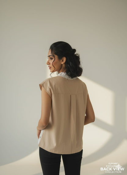 Lace Bloom Overlay Shirt