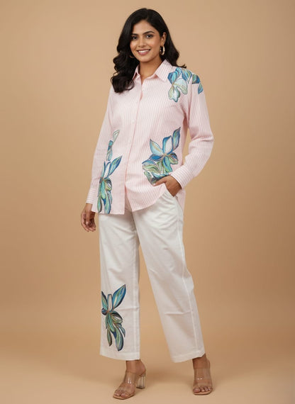 Azure Bloom Handcrafted Co-ord Set