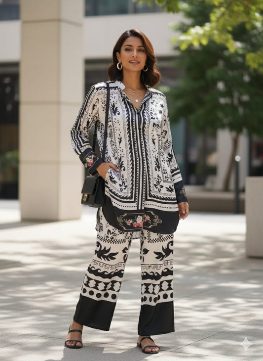 Monochrome Reverie Co-ord Set