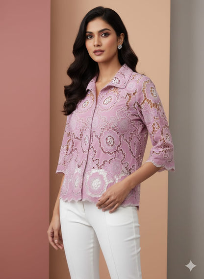 Celeste Cutwork Shirt