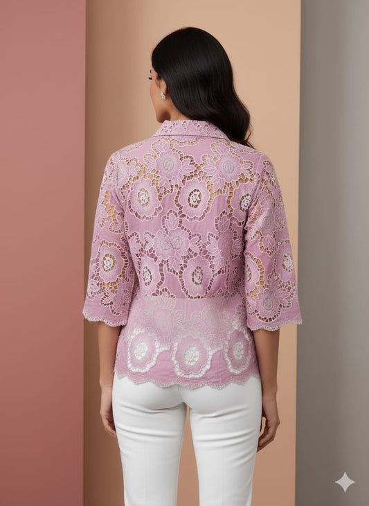 Celeste Cutwork Shirt