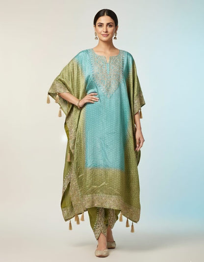 Kaftan kurta set with dhoti pants