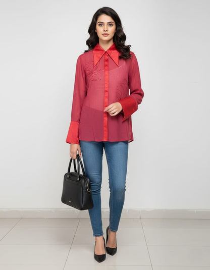 Garnet Illume Panel Shirt