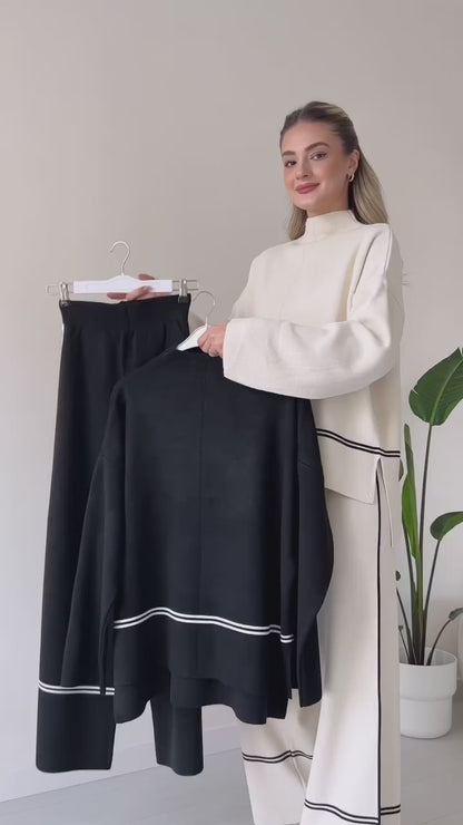 COLOR BLOCK LINNIG COORD