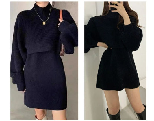 Two piece woollen dress set